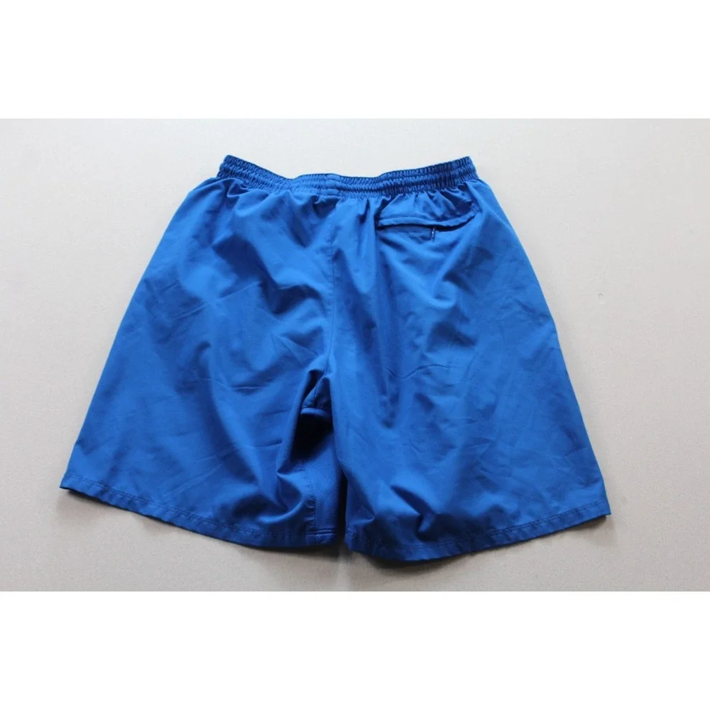Nike Men Blue Board Shorts Casual Drawstring Swoosh Logo Nike Fit Dry Size Large